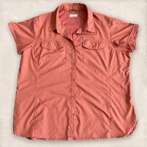 Columbia Woman’s PFG Short Sleeve Button Down Shirt- 2X